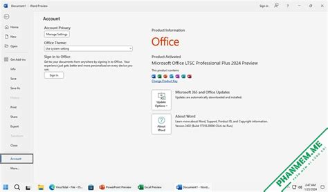 Microsoft Office Professional Plus Build Preview