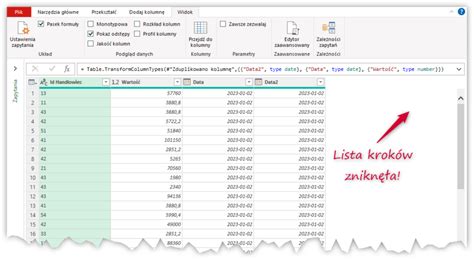 Jak Pokaza Okienko Listy Krok W W Power Query Malinowy Excel