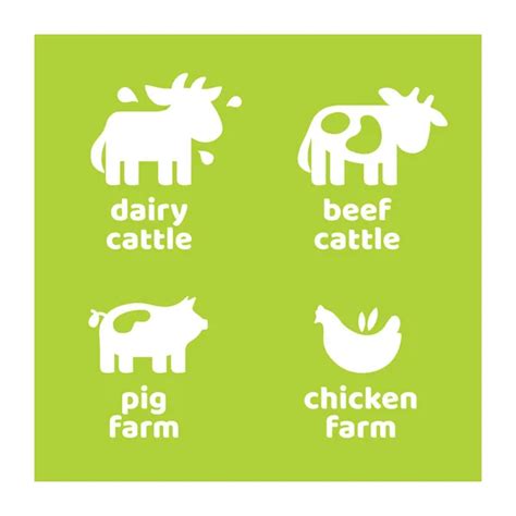 Farm Animals Logo — Stock Vector © Olgastrelnikova 271296282