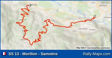 SS 13 Morillon Samoëns stage map Rallye du Mont Blanc Morzine