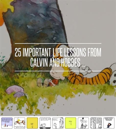 25 Important Life Lessons from Calvin and Hobbes ... | Important life ...