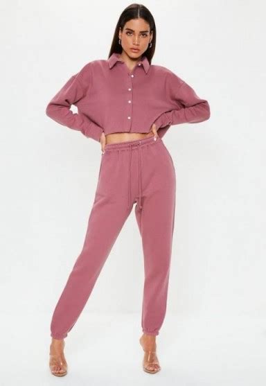 Missguided Mauve Oversized 90s Joggers Sporty Pants