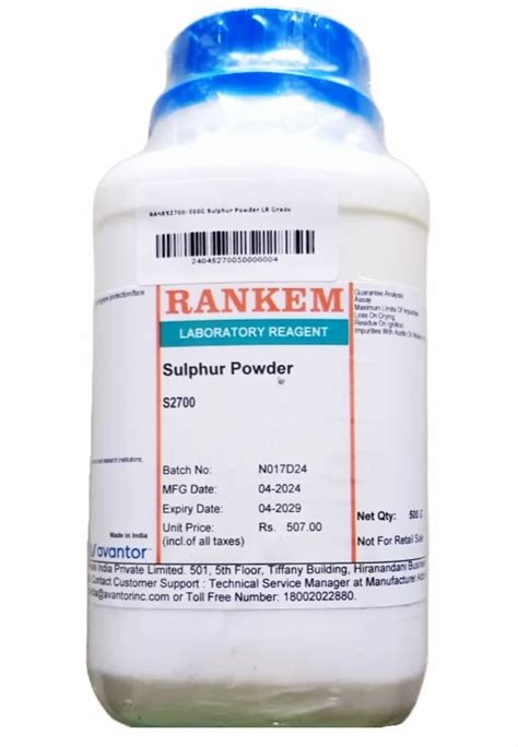 Rankem Sulphur Powder Laboratory Reagent Gm Cas No At Rs