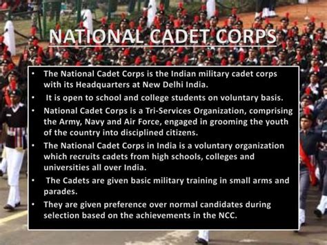 National Cadet Corps Ncc Ppt