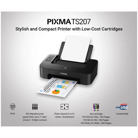 Buy Canon Pixma Ts 207 Wired Color Inkjet Printer Ink End Sensor