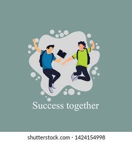 Success Together Vectors Concept Illustrations Stock Vector (Royalty ...
