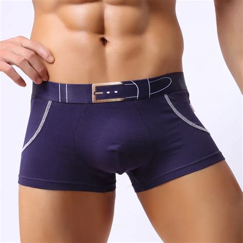 Cueca boxer grande de algodão masculina roupa íntima para homens sexy