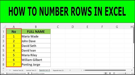 How To Number Rows In Excel The Simplest Way How To Automate Row