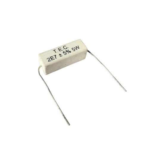 E W Axial Lead Ceramic Encased White Wire Wound Resistors