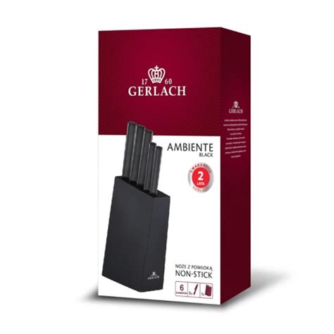 Gerlach Zestaw noży w bloku AMBIENTE BLACK 489455 Cena Opinie