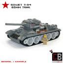 CUSTOMBRICKS De Custom WW2 WWII Sowjet T34 85 85mm Panzer