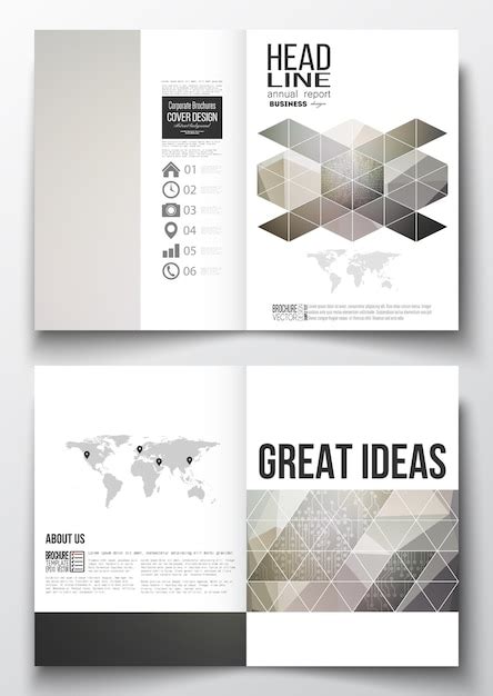 Premium Vector | A4 design templates for brochure