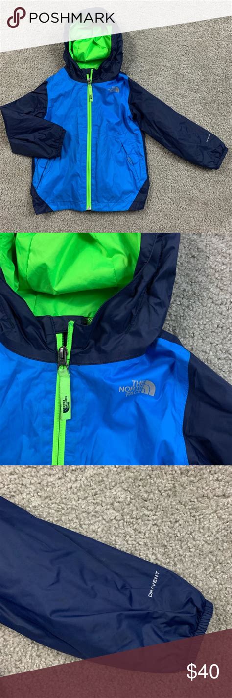 The North Face Boys Rain Jacket 5 5t Hyvent Blue Boys Rain Jacket