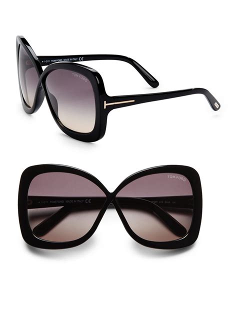 Tom Ford Oversized Square Acetate Sunglasses In Black Lyst