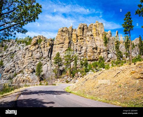 Needles Highway In Custer State Park In The Black Hills Of South Dakota