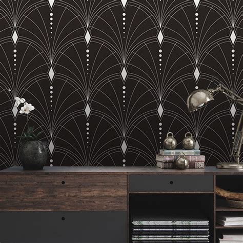 Art Deco Wallpaper Removable Wallpaper Peel And Stick Wallpaper