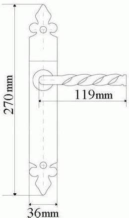 Klamka Lilia Do Drzwi Furtki Bramy Kuta 72 Mm Na Klucz Kotarbau