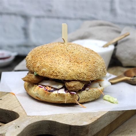 Chicken Teriyaki Burger Mit Wasabi Mayonnaise