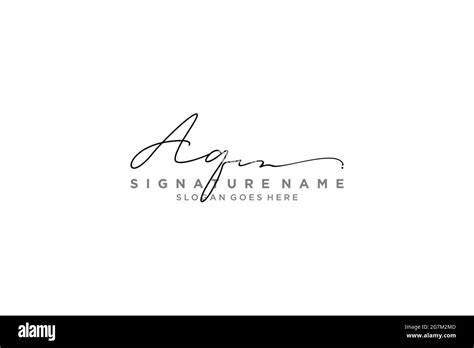 AQ Letter Signature Logo Template Elegant Design Logo Sign Symbol