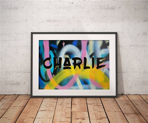 Personalised Name Graffiti Wall Art Print Boys Girls - Etsy