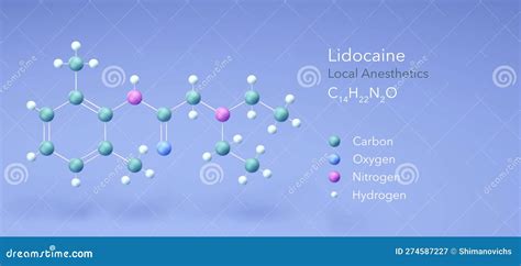 Lidocaine Molecule Molecular Structures Lignocaine 3d Model