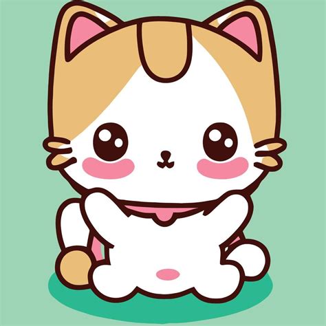 Lindo Gato Ilustraci N Gato Kawaii Chibi Dibujo Vectorial Estilo Gato