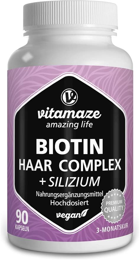 Haar Vitamin Komplex Mit Biotin Silizium Zink Selen 1 Kapsel Pro