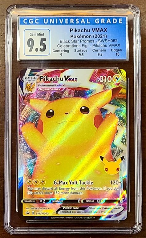 Mavin Pokemon TCG Pikachu VMAX Black Star Promo SWSH062 Celebrations