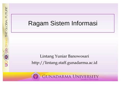 PDF Ragam Sistem Informasi Lintang Staff Gunadarma Ac Idlintang