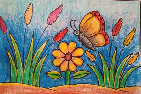 Butterfly | Flower art drawing, Art drawings for kids, Drawings