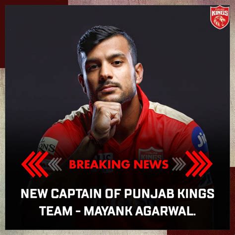 Mayank Agarwal Will Lead PBKS In IPL 2022 : r/ipl