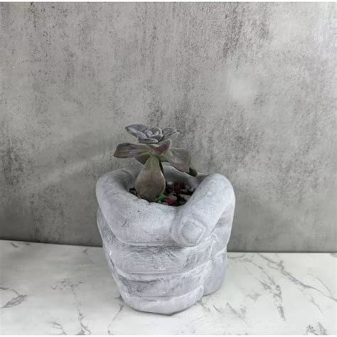 Yumruk Beton Saksı Kalıbı Hobi Silikon Kalıbı Kod 1063