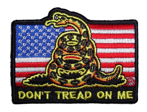 Dont Tread On Me American Flag Embroidered Biker Patch Quality Biker