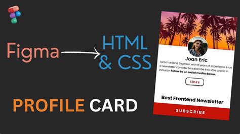 Figma To Html Css Guide Profile Card In Html Css Css Tutorials