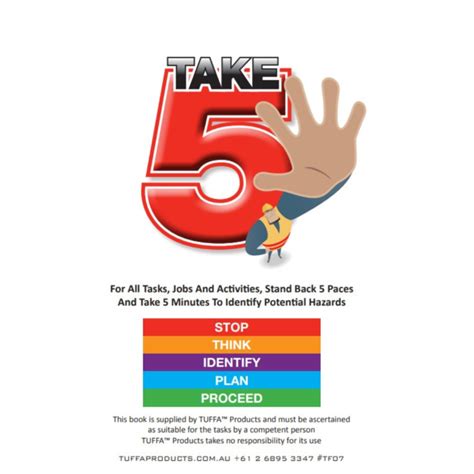 Take 5 Safety Books Cover And Booklets Tuffa™ Products