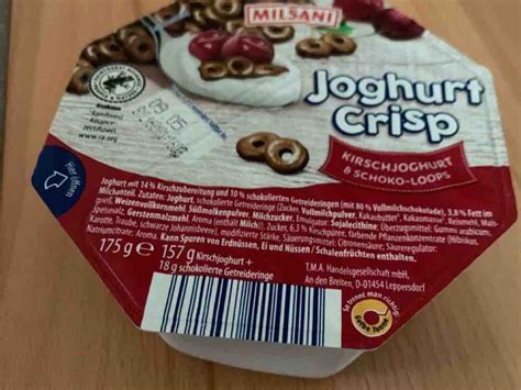 Milsani Joghurt Crisp Kirschjoghurt Schoko Loops Kalorien Neue