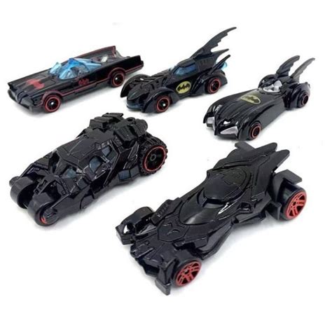 Kit Carrinho De Ferro Batmovel Estilo Hot Wheels Miniaturas Colecionáveis Batman Carrinho