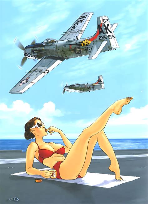 Rule 34 A 1 Skyraider Dark Hair Female Long Legs Pinup Romain Hugault 6254289