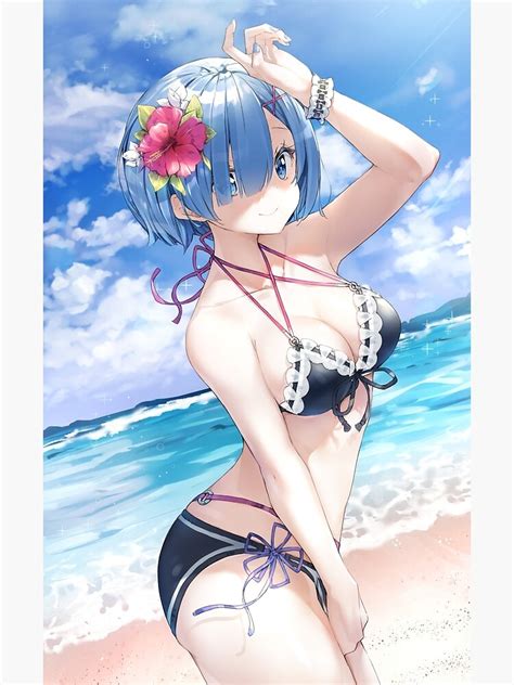 Cute Rem Bikini Waifu Kawaii Re Zero Hot Anime RZ Girl Canvas Print