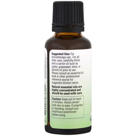 Now Foods Organic Essential Oils Peppermint 1 Fl Oz 30ml IHerb