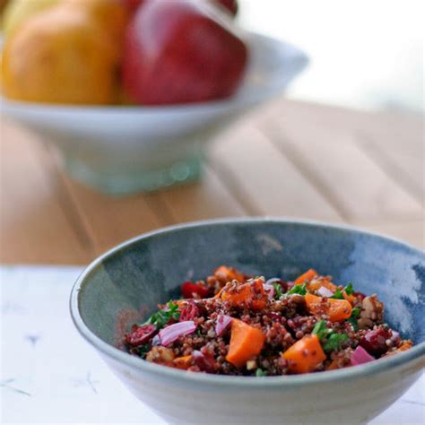 Red Quinoa With Butternut Squash Cranberries And Pecans Recipe