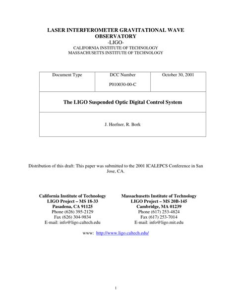 (PDF) LIGO: the Laser Interferometer Gravitational-Wave Observatory