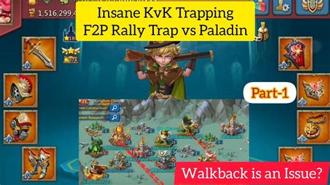 F P Rally Trap Vs Paladin Kvk World Ranking Lords Mobile Youtube