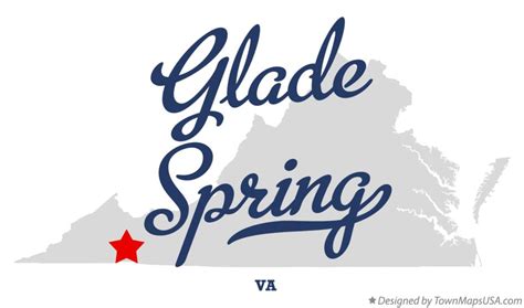 Map of Glade Spring, VA, Virginia