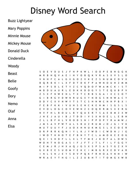 Printable Disney Word Search Cool2bkids Disney Movies Word Search