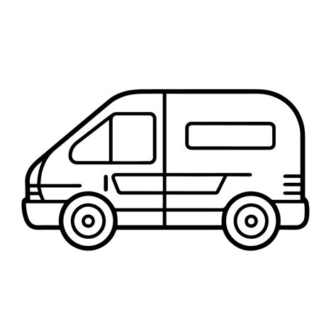 Clean Ambulance Outline Icon In Format For Emergency Service Designs