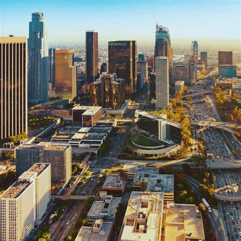 Aerial View Of Downtown Los Angeles California United States Travel