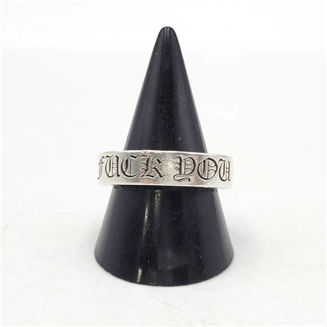 楽天市場中古品メンズ レディース CHROME HEARTS クロムハーツ 925 FUCK YOU 6mm SPACER RING スペーサーリング 指輪 アクセサリー 190