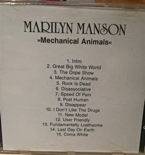 Marilyn Manson - Mechanical Animals - CD - 1998/1998 - Catawiki