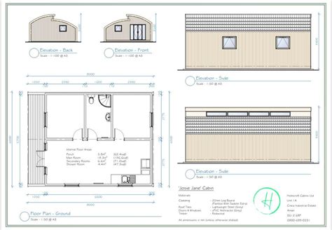 Detailed Architectural Pod Plans Holmcroft Cabins